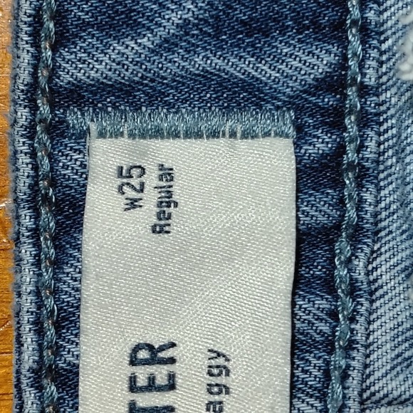 Hollister Low Rise Baggy Jeans Blue Denim W25 Regular Y2K - Picture 7 of 12
